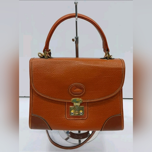 Handbags - Dooney & Bourke Y2K Brown Leather Briefcase Laptop Messenger Bag Purse Crossbody